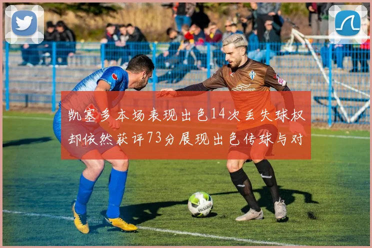 凯塞多本场表现出色14次丢失球权却依然获评73分展现出色传球与对抗能力